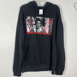 Scarface Ripple Junction XL Black Adult Hoodie Sweatshirt Universal City Studio